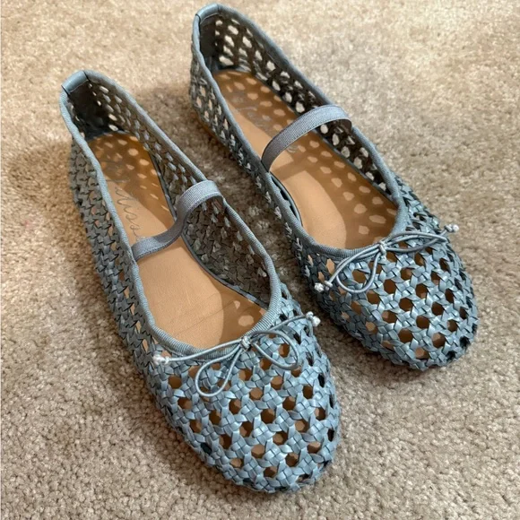 Matisse Blue Perforated Flats Slip-On Comfort - Picture 9 of 13